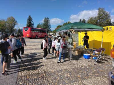 消防署ブースでの広報の様子