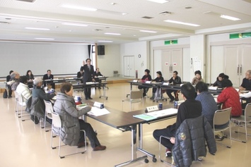 懇談会冒頭 善岡市長のあいさつ
